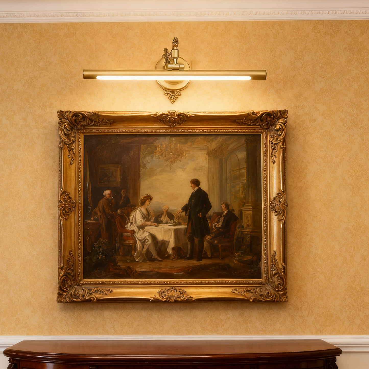 18" Vintage Brass Wall Light Sconces, 9W LED Wall lamp Retro Mirror Front lamp